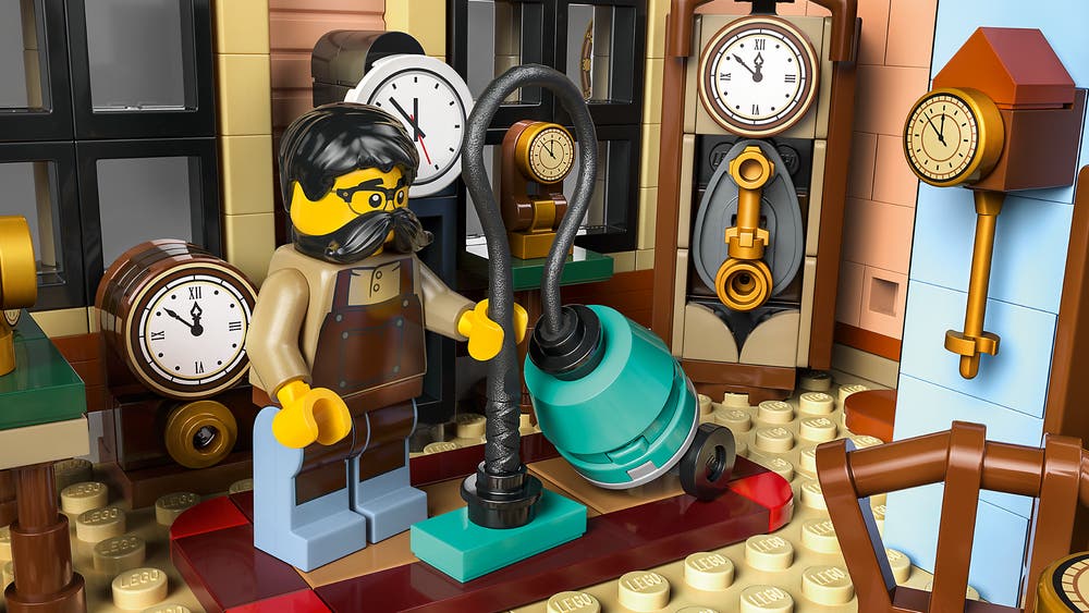 LEGO Tudor Corner clockmaker